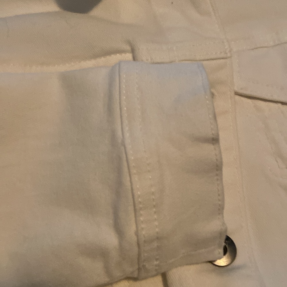 One World Denim Button Front Jacket White Size M New - Picture 11 of 14